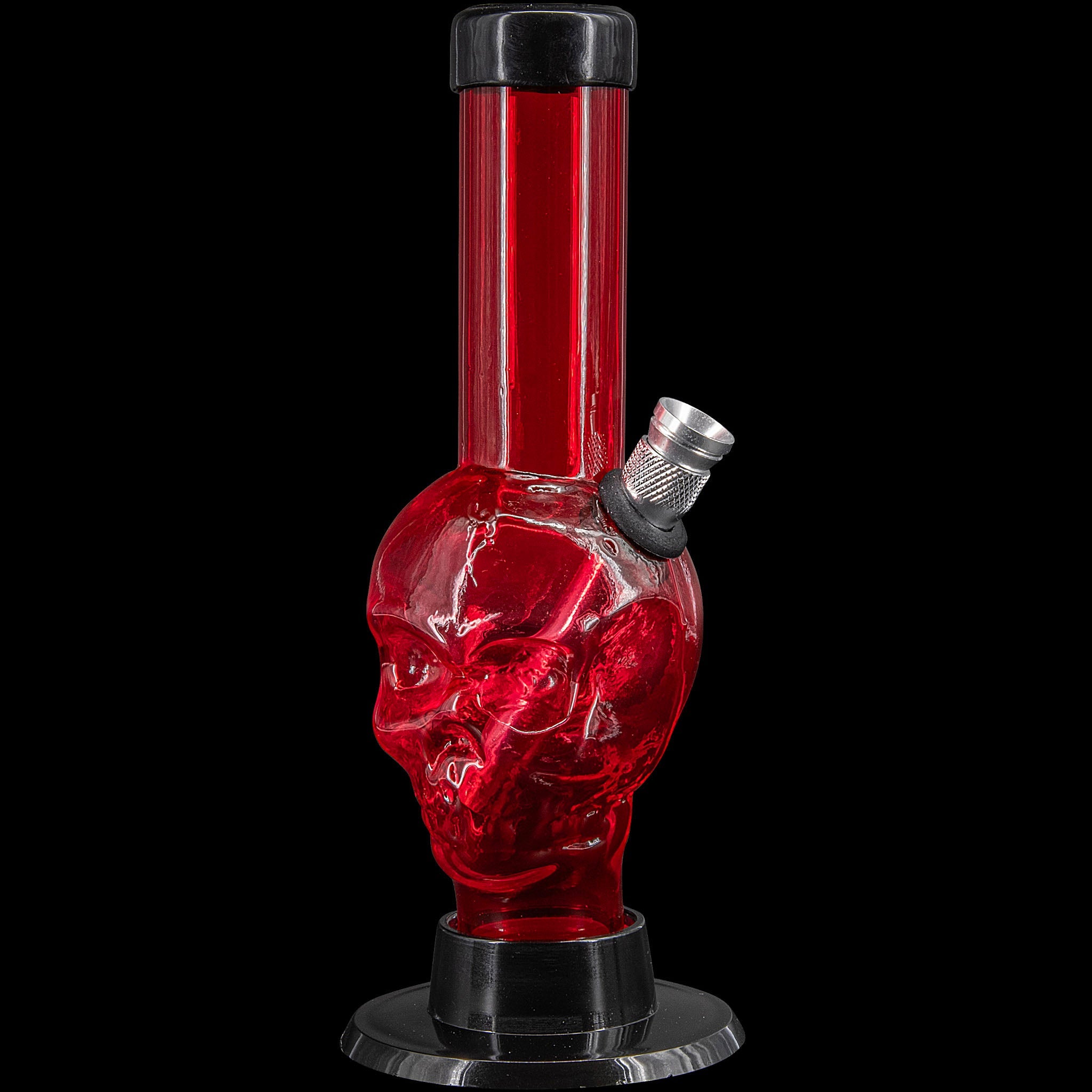 JM Enterprises Mini Alien Head Acrylic Bong - 6" Tall - Multiple Colors - Discreet Smoker