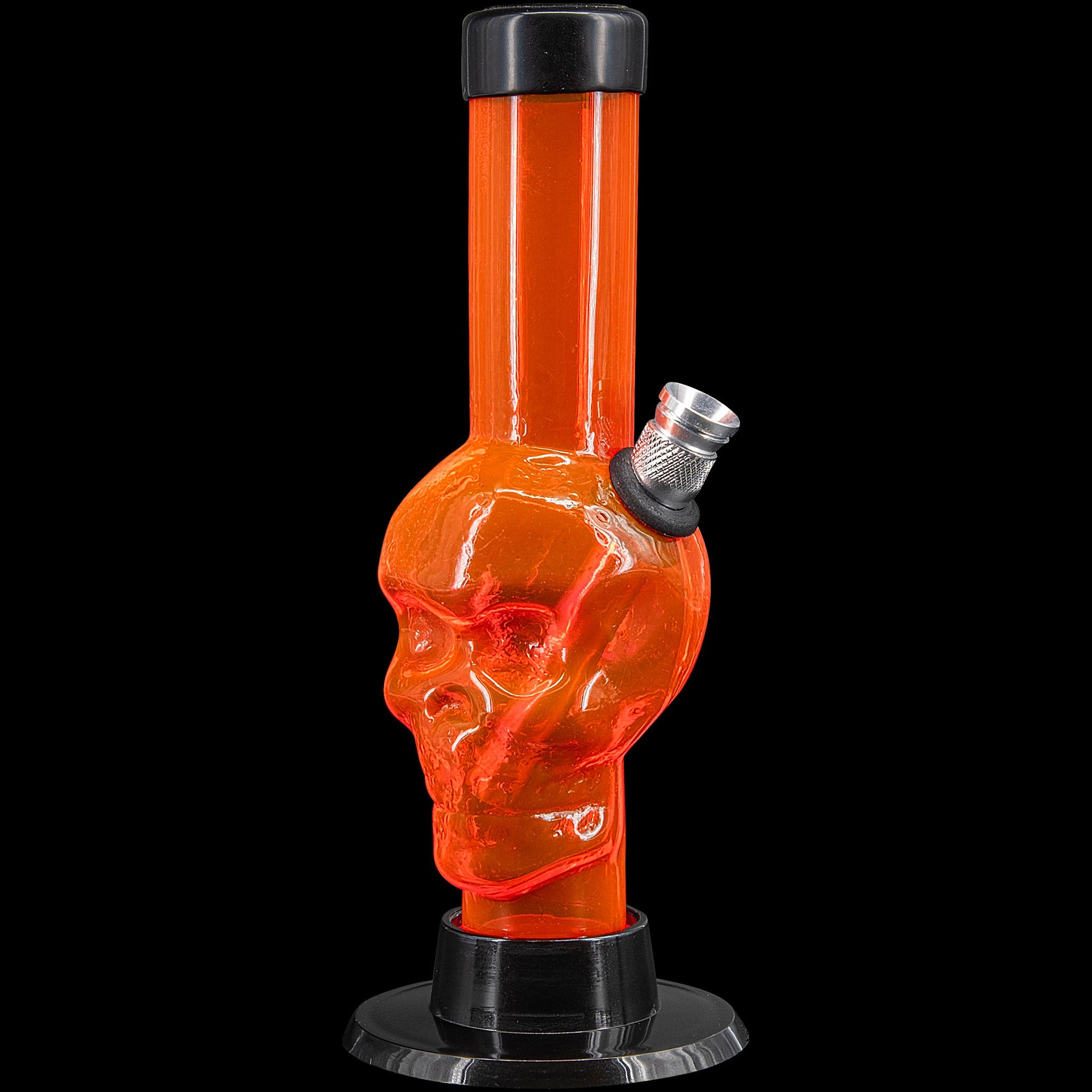 JM Enterprises Mini Alien Head Acrylic Bong - 6" Tall - Multiple Colors - Discreet Smoker