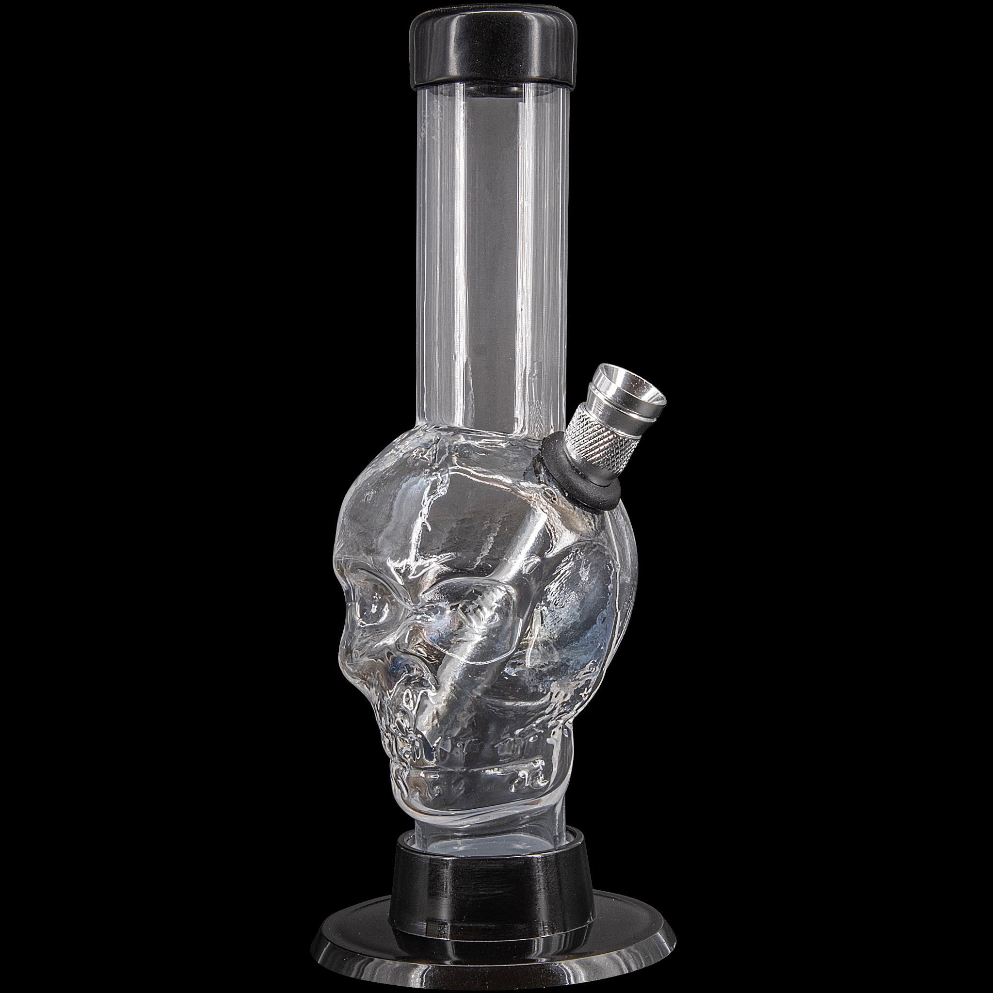 JM Enterprises Mini Alien Head Acrylic Bong - 6" Tall - Multiple Colors - Discreet Smoker