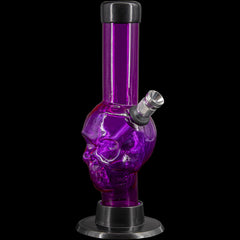 JM Enterprises Mini Alien Head Acrylic Bong - 6" Tall - Multiple Colors - Discreet Smoker