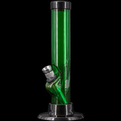 JM Enterprises 6" Acrylic Straight Tube Bong - Multiple Colors - Discreet Smoker