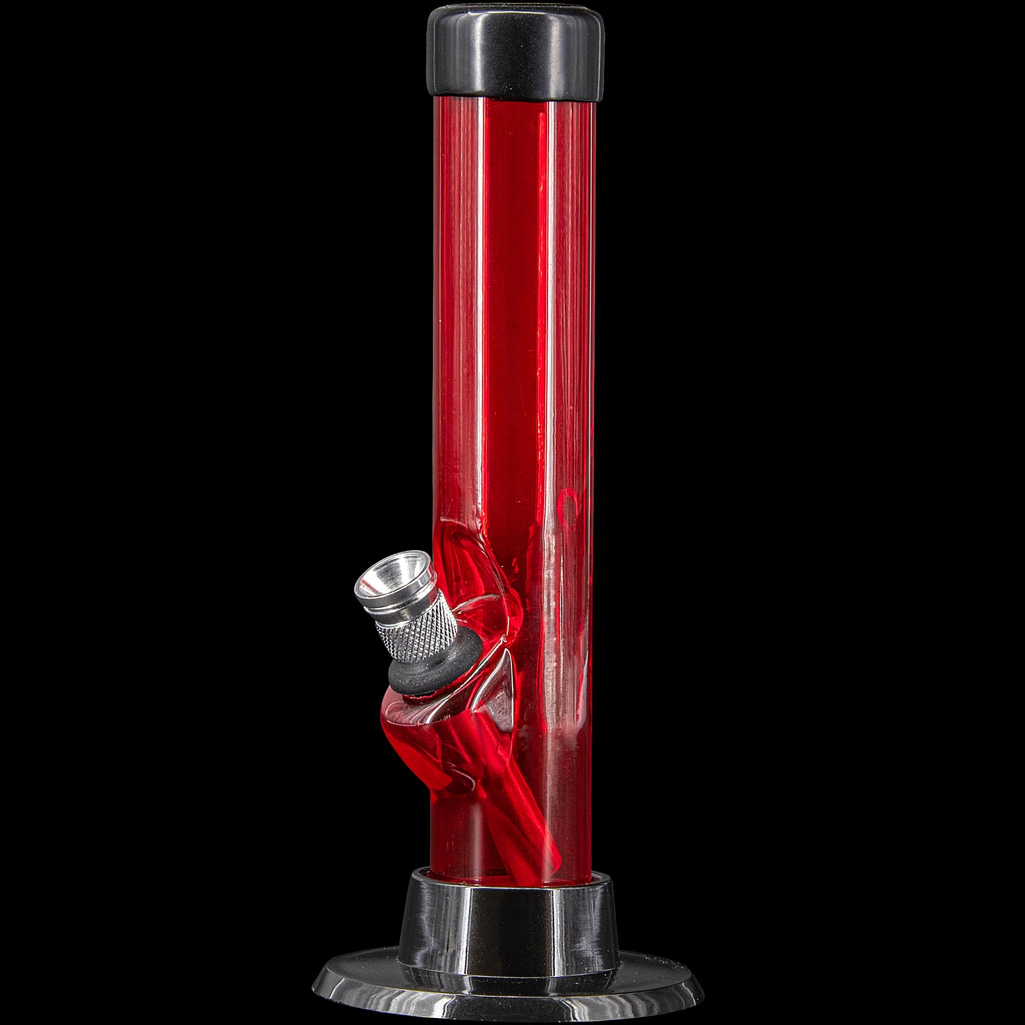 JM Enterprises 6" Acrylic Straight Tube Bong - Multiple Colors - Discreet Smoker