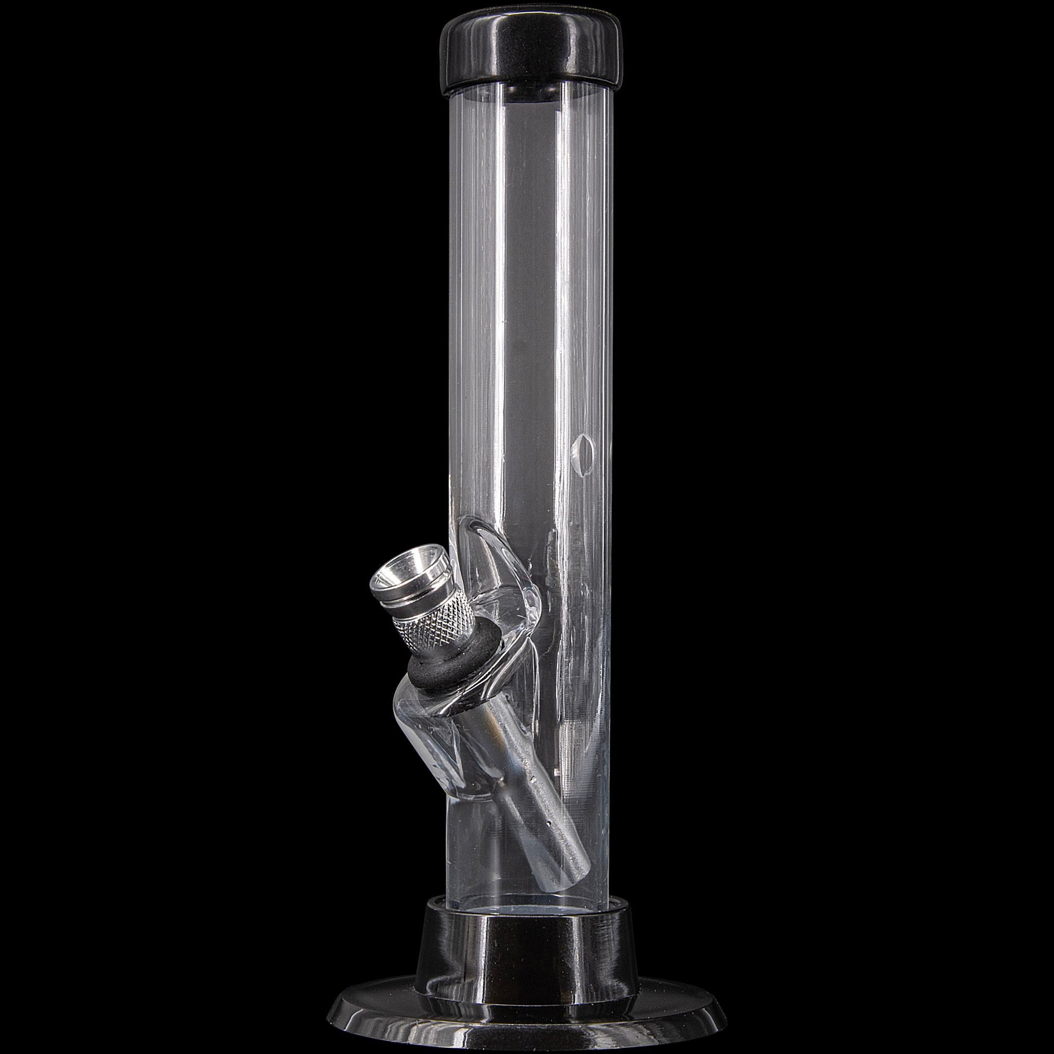JM Enterprises 6" Acrylic Straight Tube Bong - Multiple Colors - Discreet Smoker