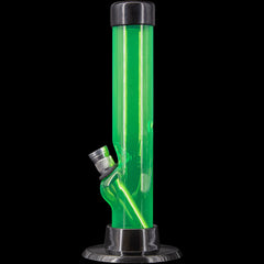 JM Enterprises 6" Acrylic Straight Tube Bong - Multiple Colors - Discreet Smoker