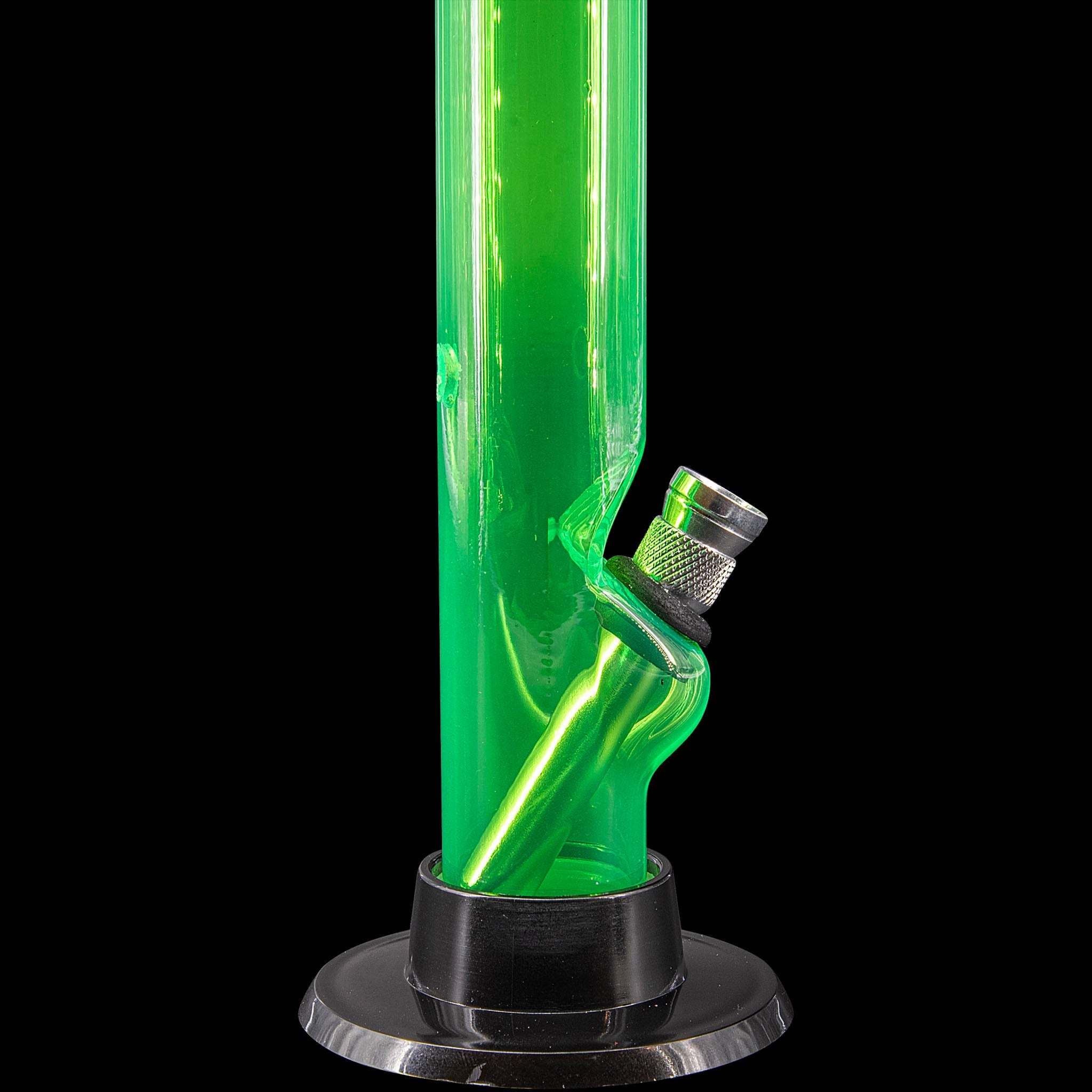 JM Enterprises 6" Acrylic Straight Tube Bong - Multiple Colors - Discreet Smoker