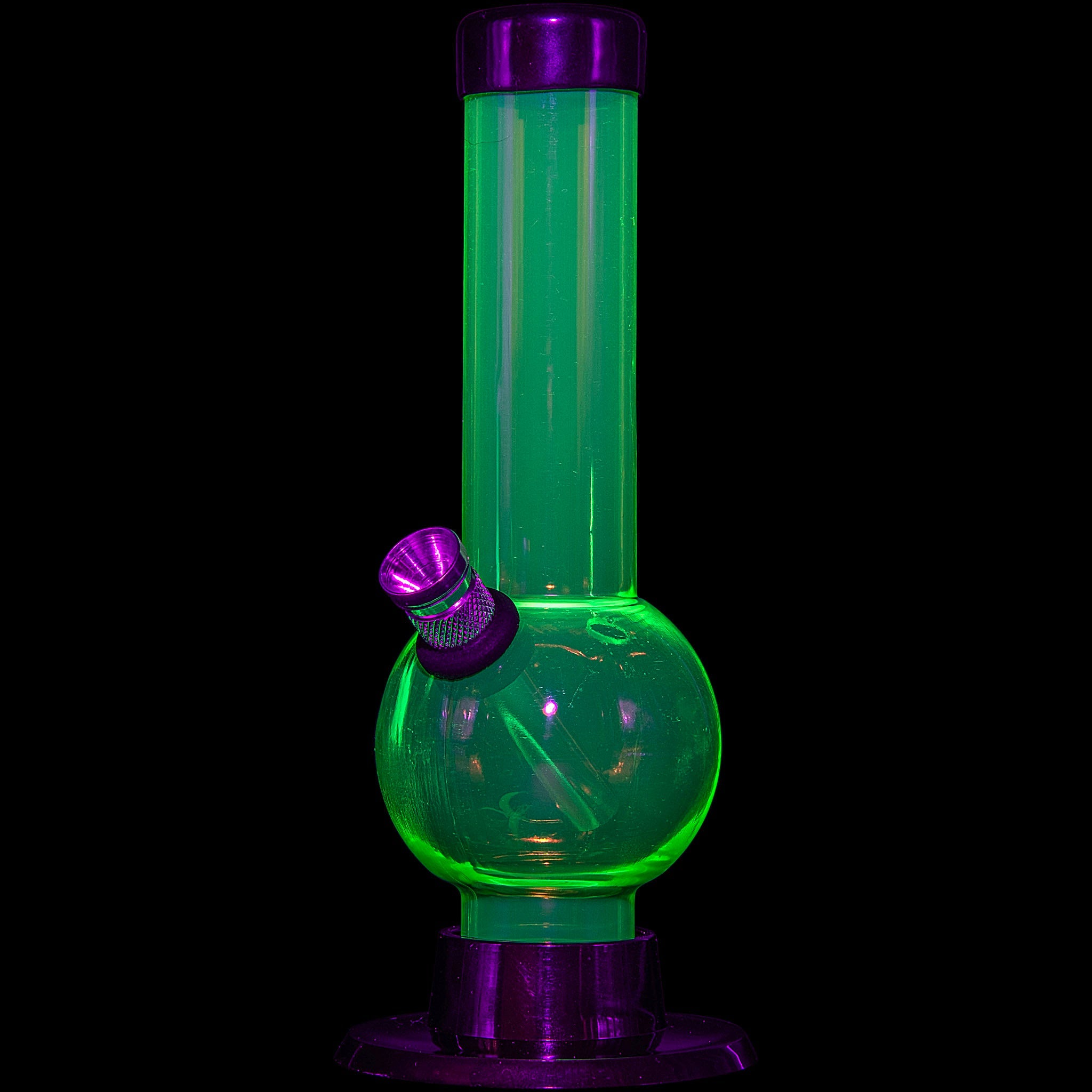 JM Enterprises 6" Acrylic Bubble Bong - Multiple Colors - Discreet Smoker