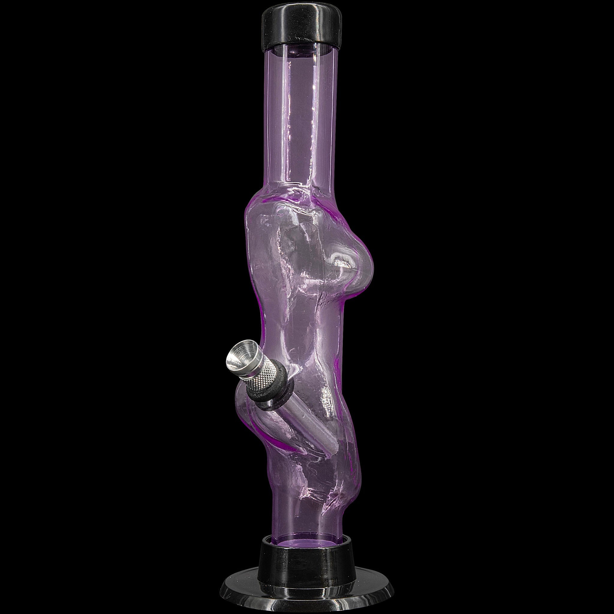 JM Enterprises 8" Acrylic Lady Contour Bong - Multiple Colors - Discreet Smoker