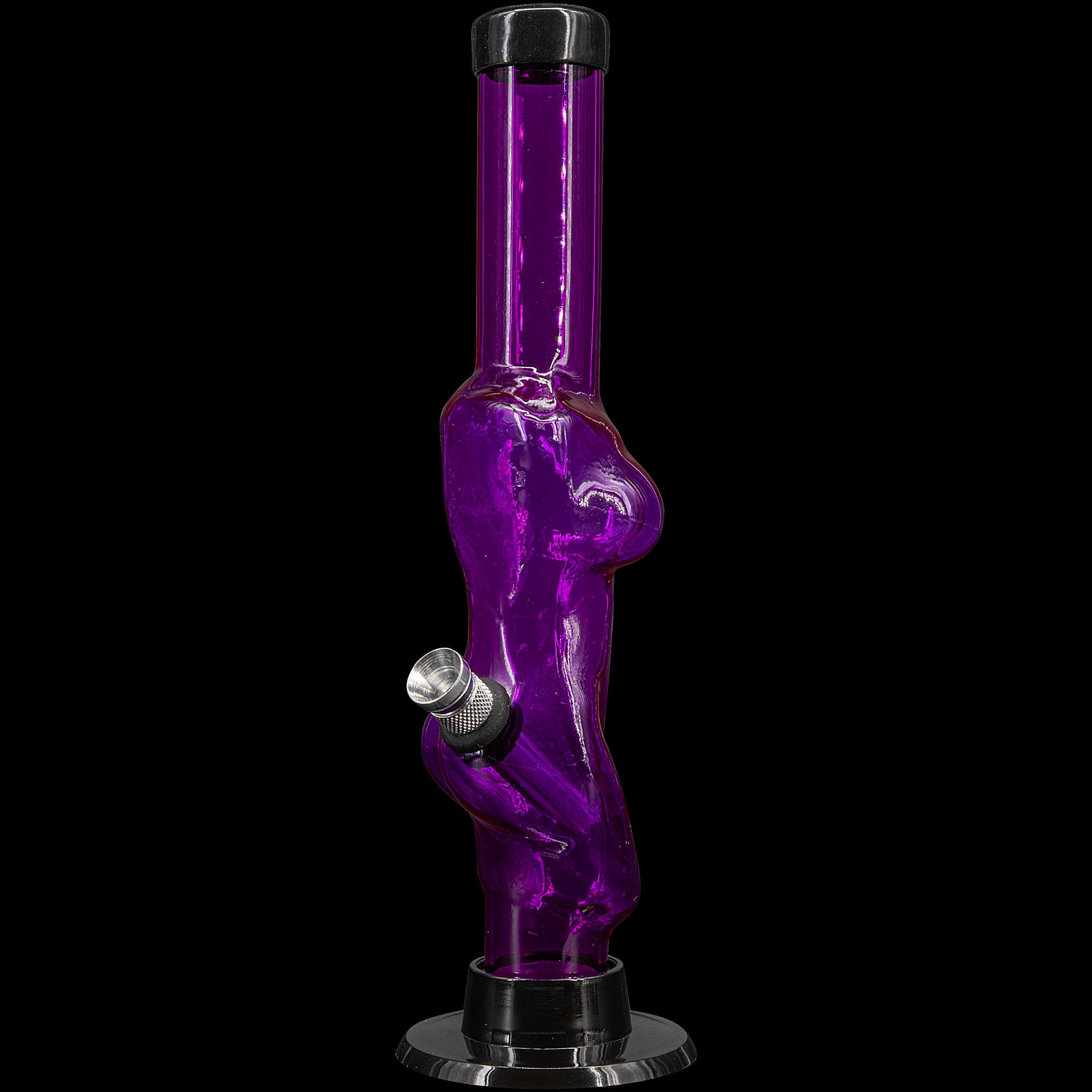 JM Enterprises 8" Acrylic Lady Contour Bong - Multiple Colors - Discreet Smoker