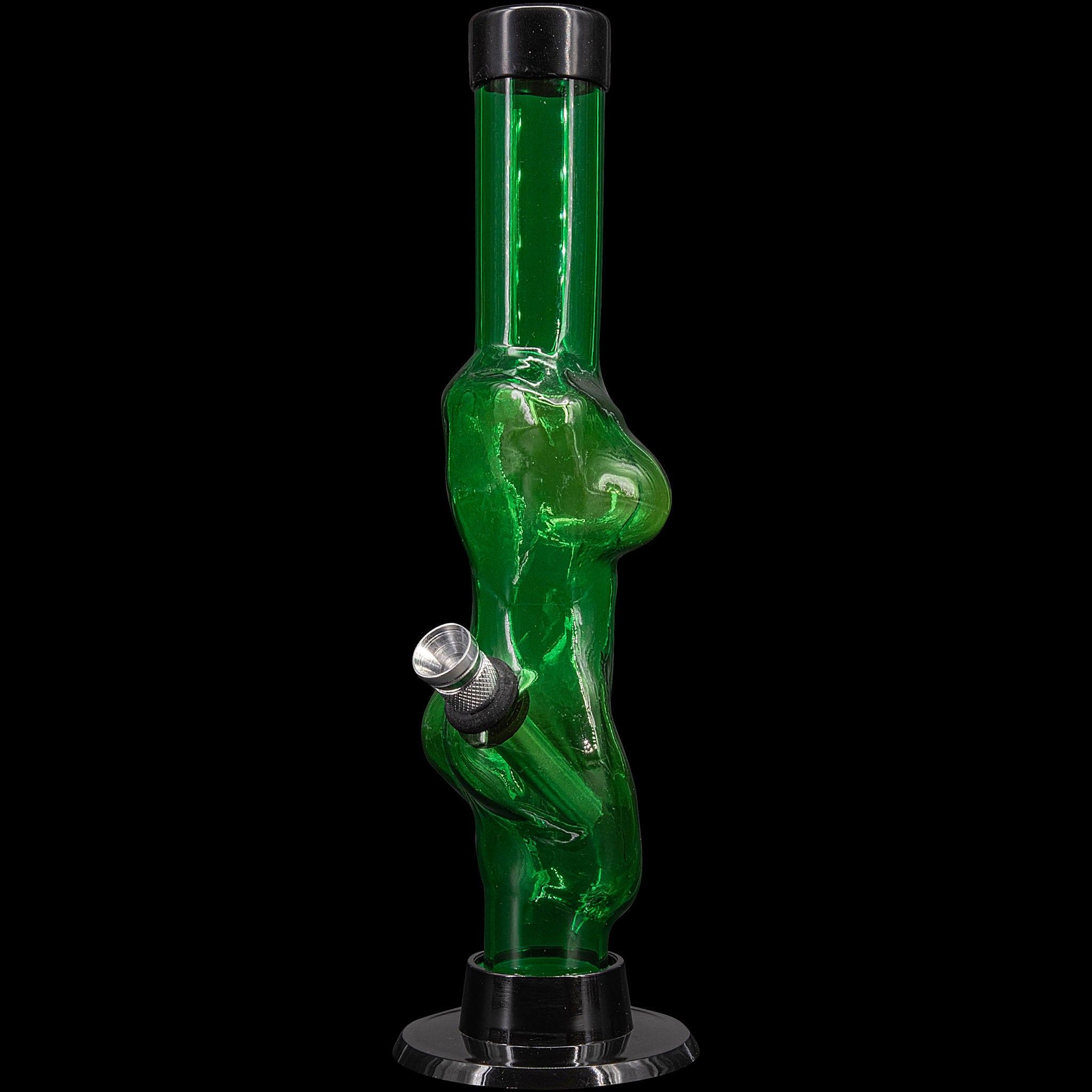 JM Enterprises 8" Acrylic Lady Contour Bong - Multiple Colors - Discreet Smoker
