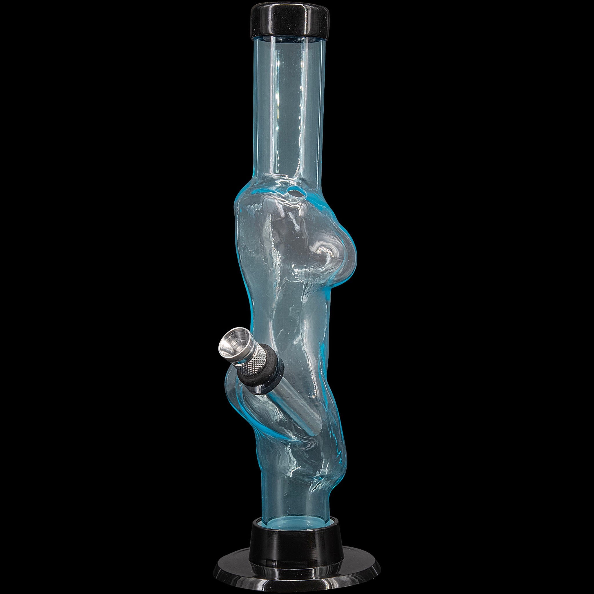 JM Enterprises 8" Acrylic Lady Contour Bong - Multiple Colors - Discreet Smoker