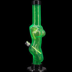 JM Enterprises 8" Acrylic Lady Contour Bong - Multiple Colors - Discreet Smoker