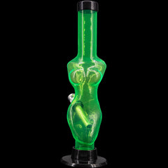 JM Enterprises 8" Acrylic Lady Contour Bong - Multiple Colors - Discreet Smoker