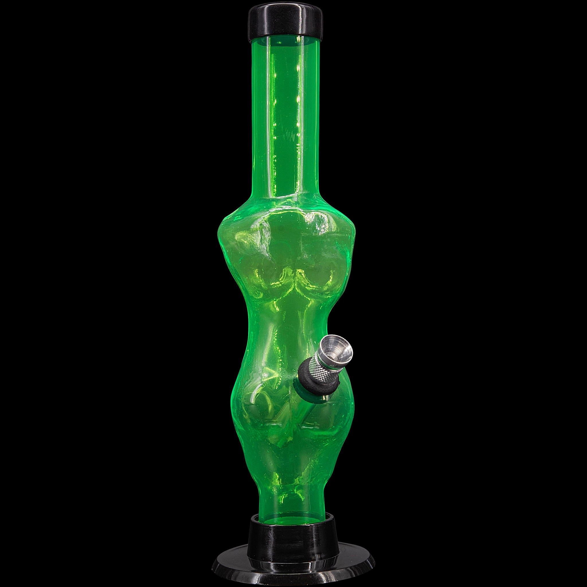 JM Enterprises 8" Acrylic Lady Contour Bong - Multiple Colors - Discreet Smoker