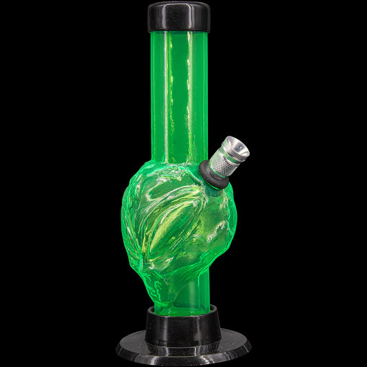 JM Enterprises Mini Skull Acrylic Bong - 6" Tall - Multiple Colors - Discreet Smoker