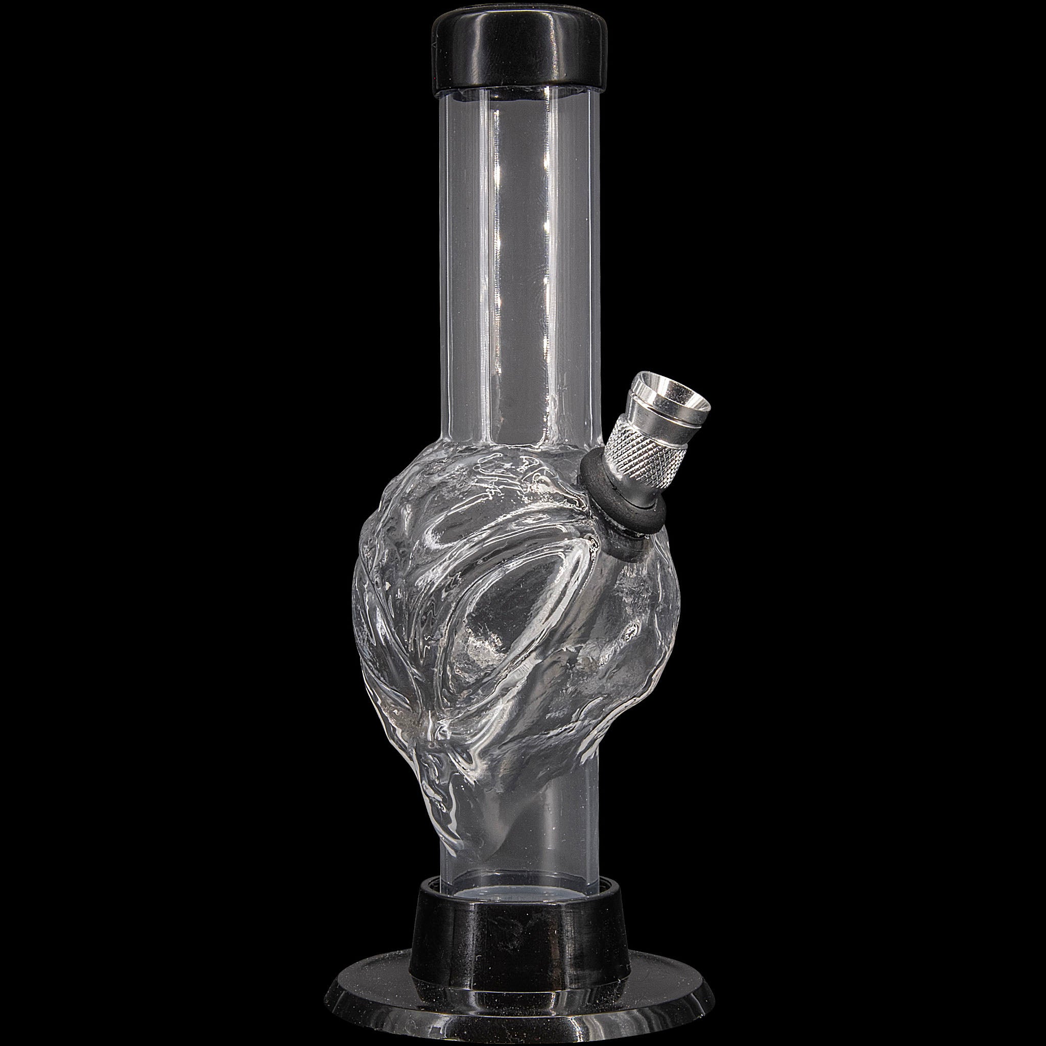 JM Enterprises Mini Skull Acrylic Bong - 6" Tall - Multiple Colors - Discreet Smoker