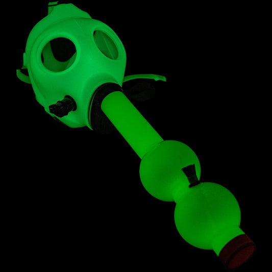 JM Enterprises Acrylic Glow In The Dark Double Bubble Diffuser Gas Mask - Discreet Smoker