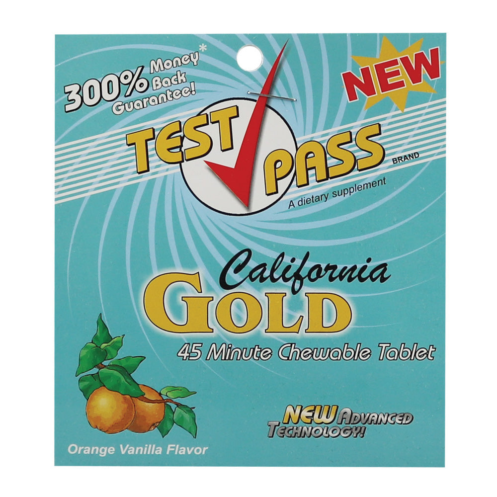 Test Pass California Gold Chewable Detox Tablets - Discreet Smoker