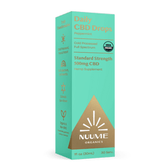 Organic Daily CBD Drops - Peppermint 500mg Full Spectrum - Discreet Smoker