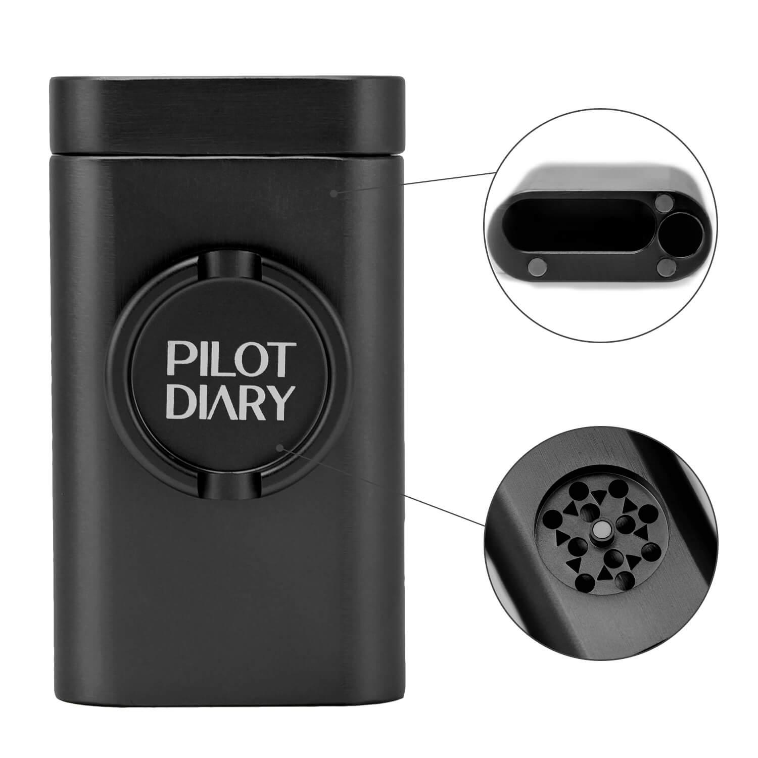 One Hitter Dugout With Grinder - Discreet Smoker