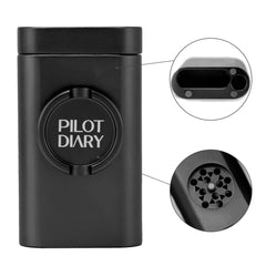 One Hitter Dugout With Grinder - Discreet Smoker