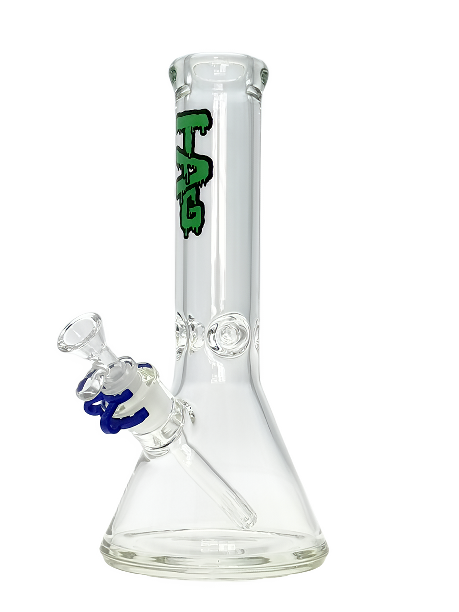 TAG - 12" Beaker 50x7MM - 18/14MM Downstem (4.25") - Discreet Smoker