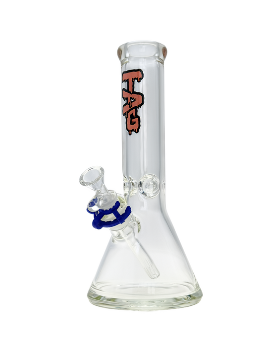 TAG - 12" Beaker 50x7MM - 18/14MM Downstem (4.25") - Discreet Smoker