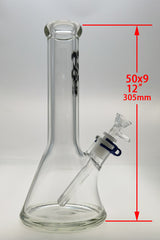 TAG - 12" Beaker 50x9MM - 18/14MM Downstem (4.00") - Discreet Smoker