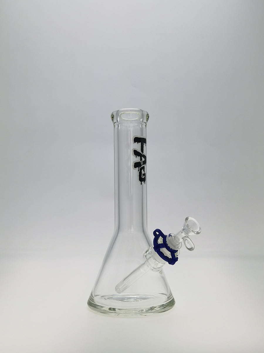 TAG - 12" Beaker 50x9MM - 18/14MM Downstem (4.00") - Discreet Smoker