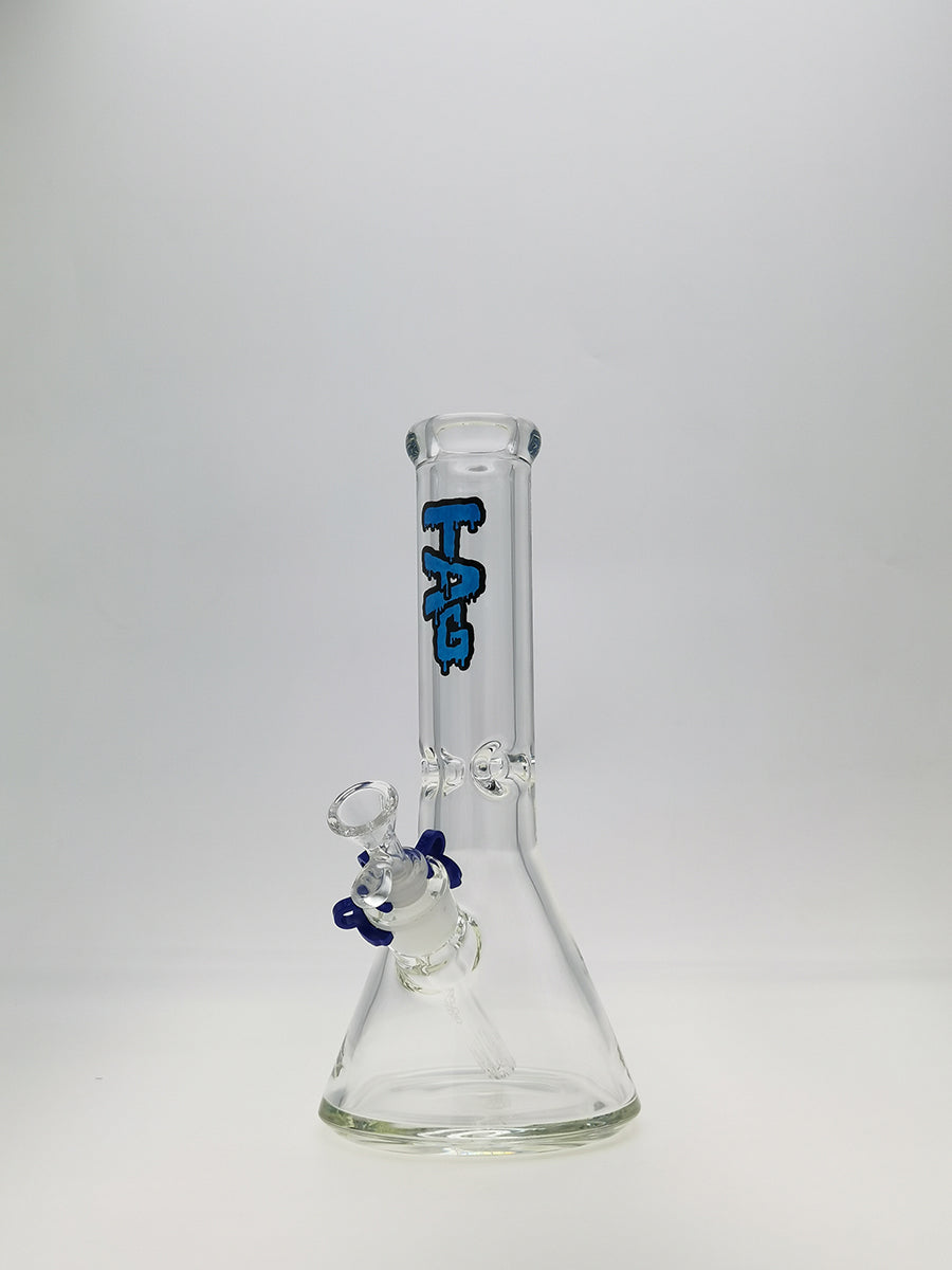 TAG - 12" Beaker 50x9MM - 18/14MM Downstem (4.00") - Discreet Smoker
