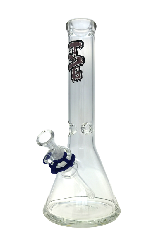 TAG - 14" Beaker 50x5MM - 18/14MM Downstem (4.00") - Discreet Smoker