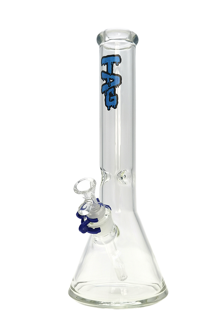 TAG - 14" Beaker 50x5MM - 18/14MM Downstem (4.00") - Discreet Smoker
