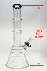 TAG - 15" Beaker Bamboo 50x7MM (4.50") 18/14MM Downstem - Discreet Smoker