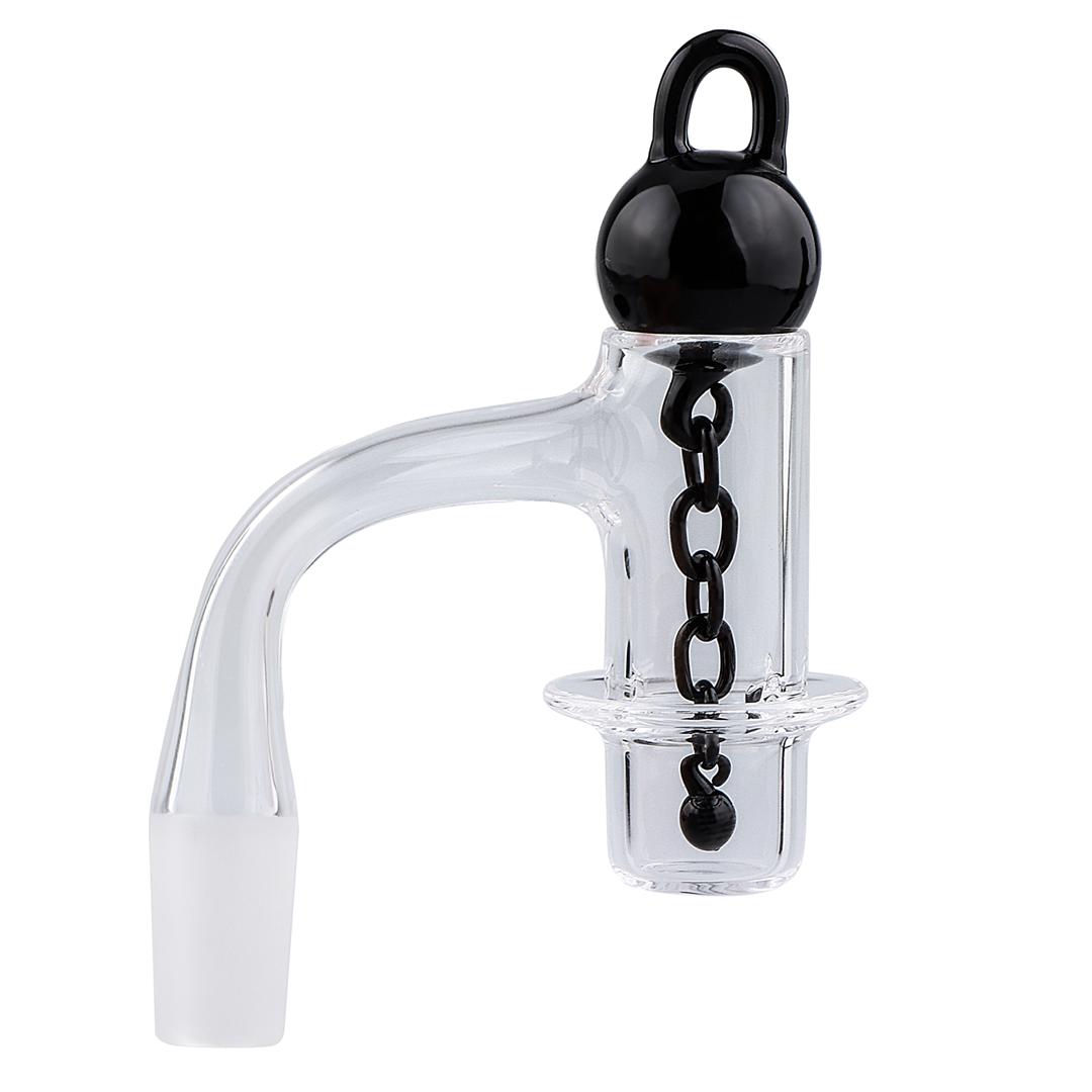 Full Weld Halo Blender Quartz Banger Set with Chained Carb Cap & Terp Pearl - Discreet Smoker