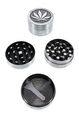 Leaf Design 3-Part Metal Herb Grinder “Mini Leaf” – 1½″
