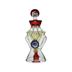 Calibear Hourglass Marble Adorned Recycler Dab Rig