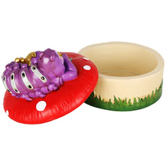 Caterpillar Mushroom Polyresin Trinket Box - 3.5" x 4.5" - Discreet Smoker
