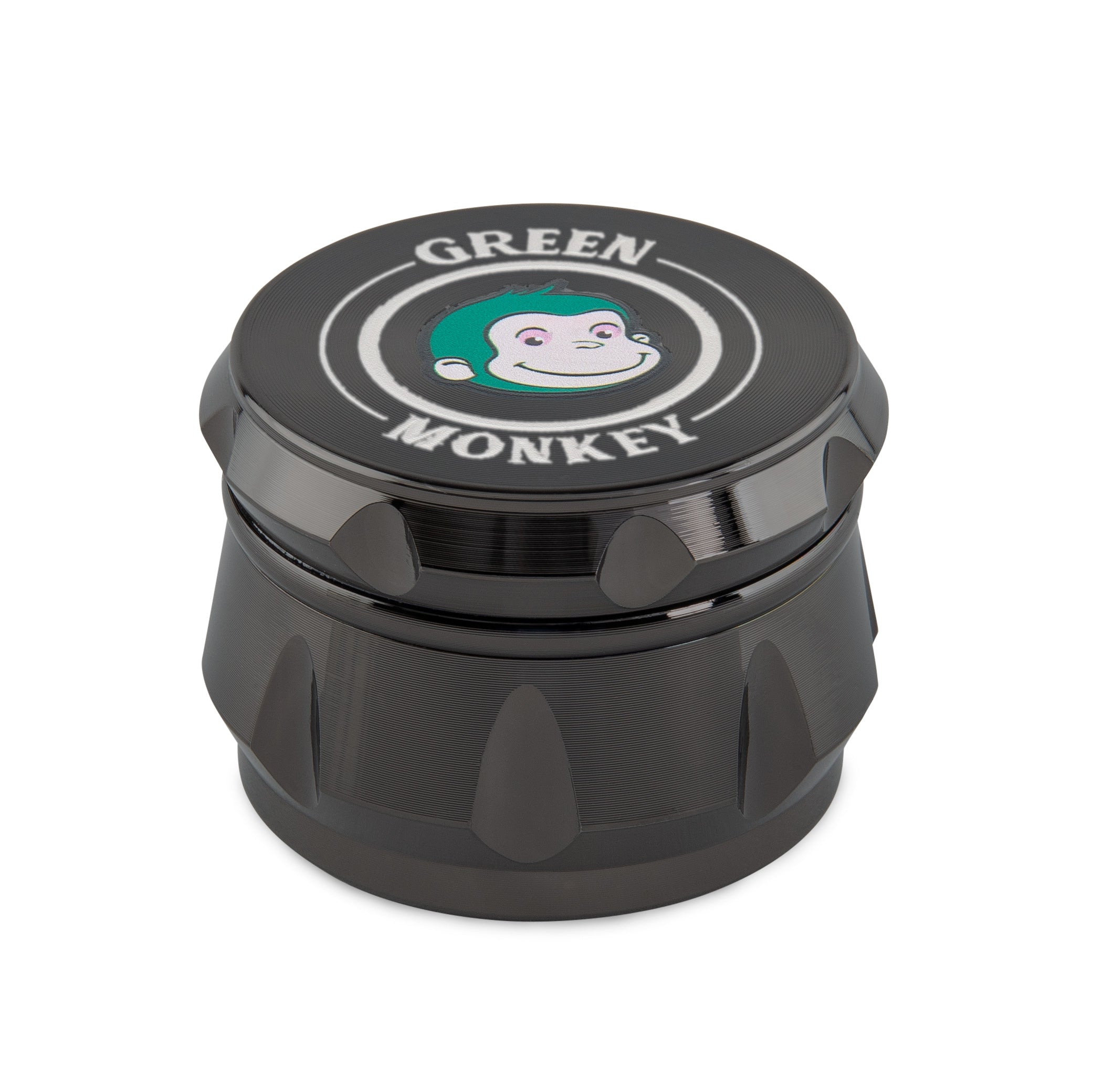 Green Monkey Grinder - Baboon Crown 4pc - 50mm - Discreet Smoker