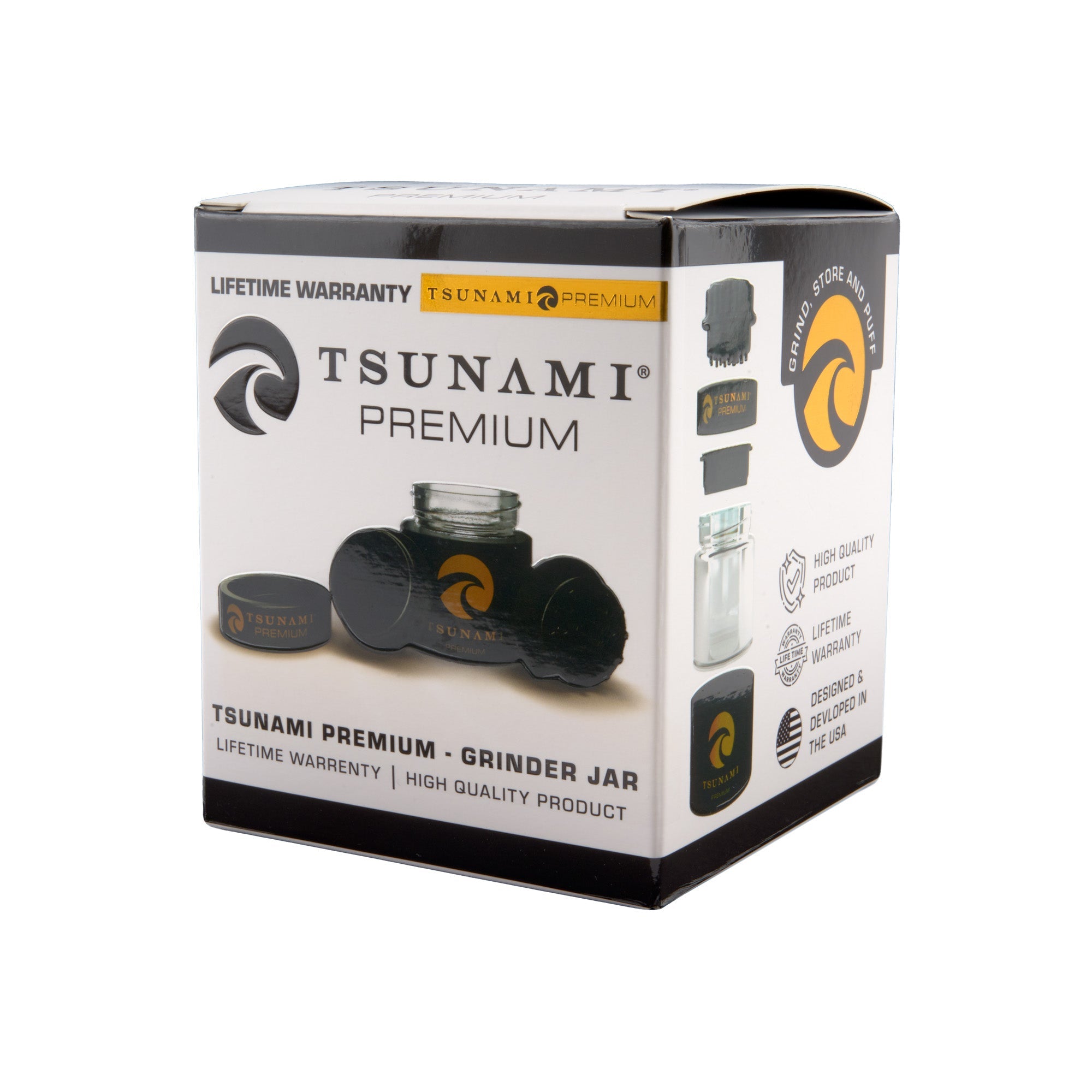 Tsunami Premium Grinder Jar - Discreet Smoker