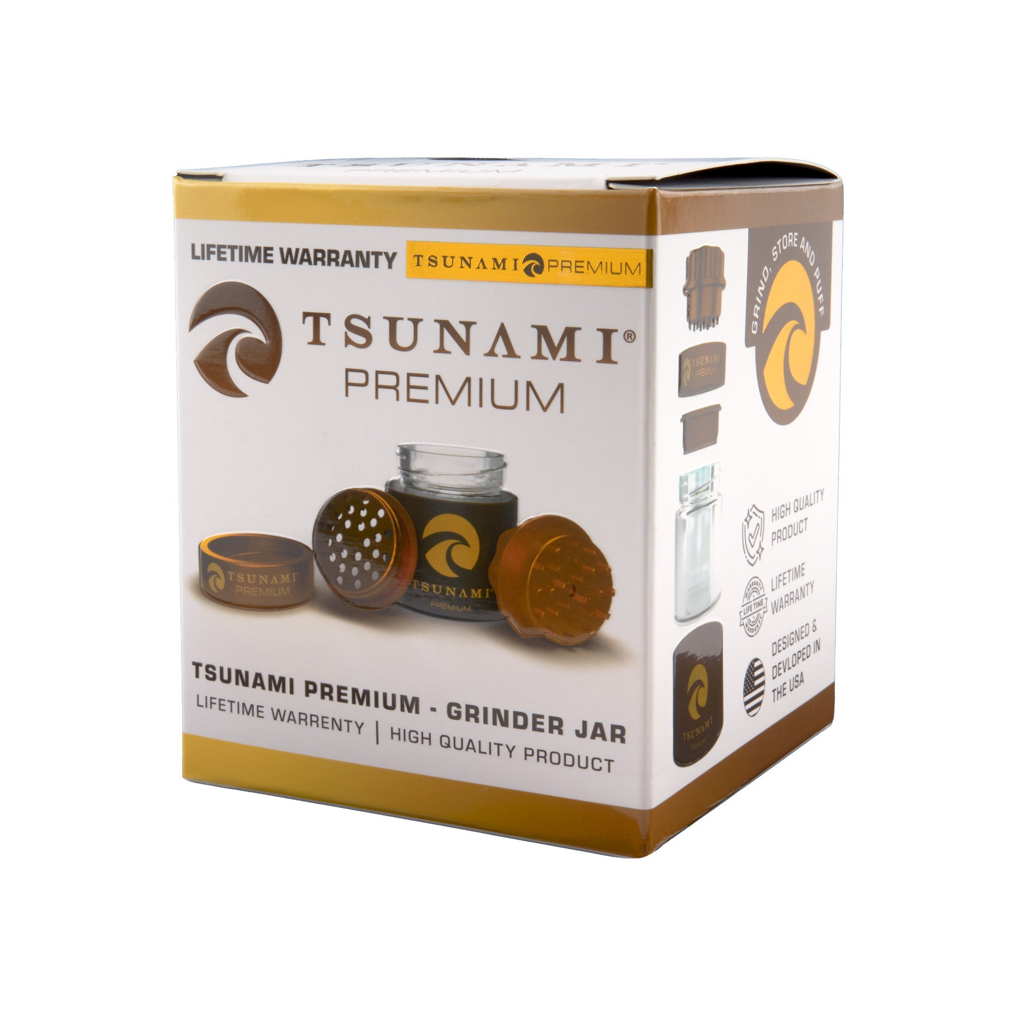 Tsunami Premium Grinder Jar - Discreet Smoker