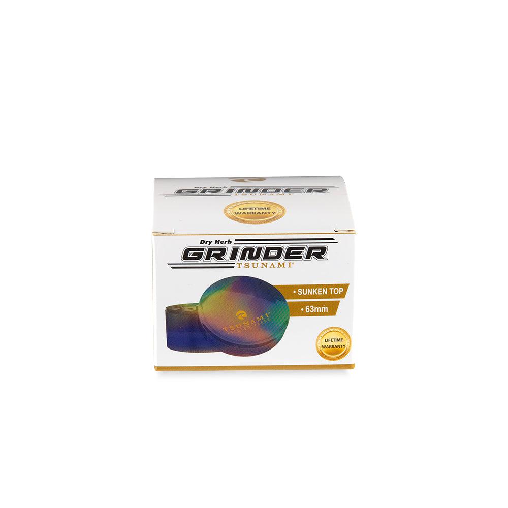 Tsunami Grinder - 63mm - Rainbow - Discreet Smoker