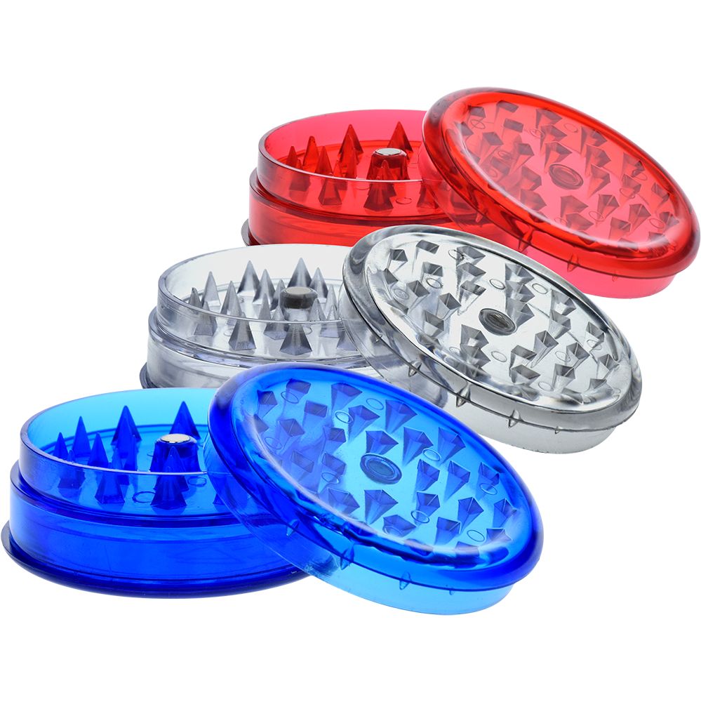 Grind-and-Store Acrylic Grinder | 3pc | 2.2" - Discreet Smoker