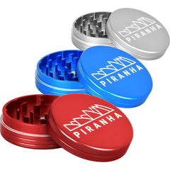 Piranha Compact Aluminum Grinder | 2pc | 2.5" - Discreet Smoker