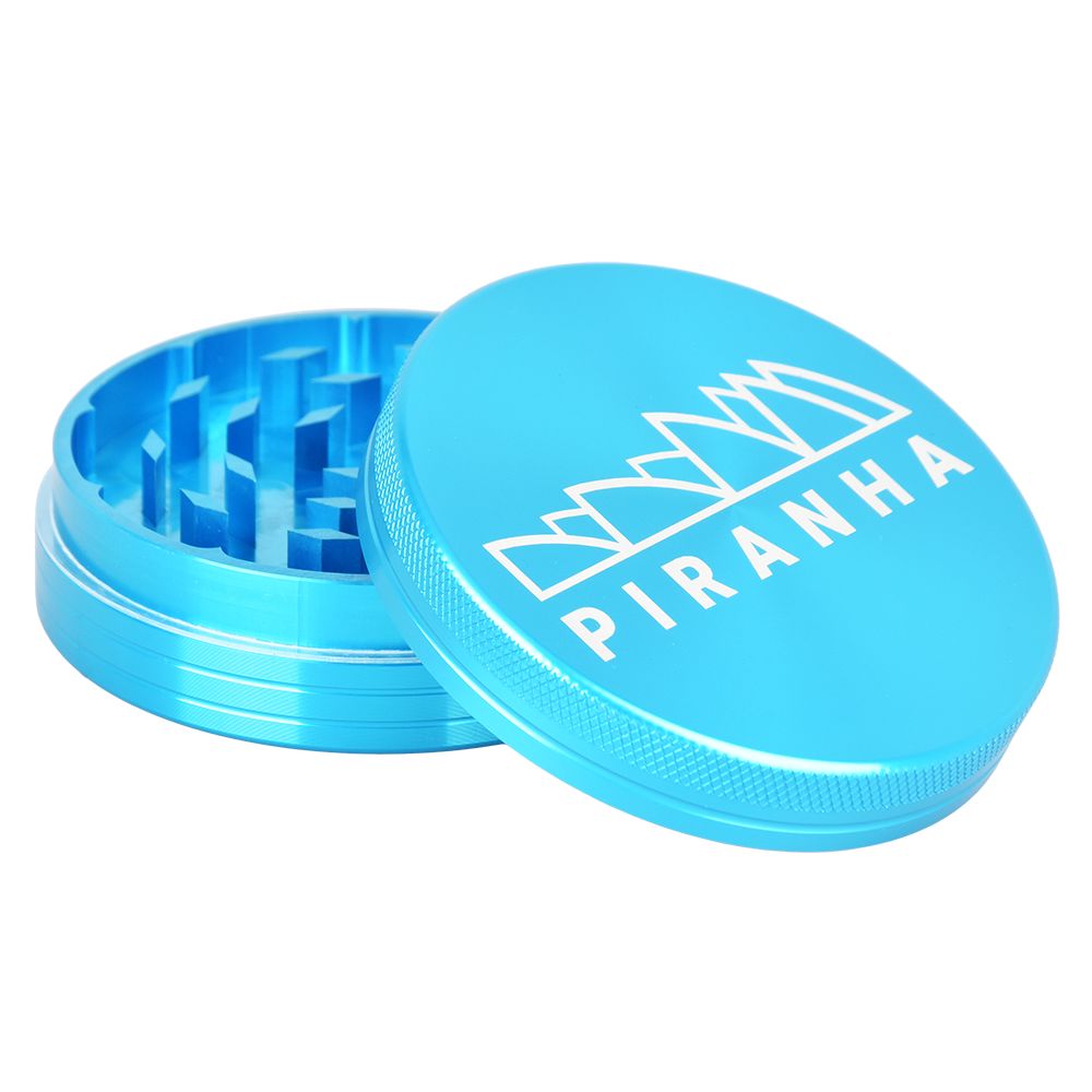 Piranha Compact Aluminum Grinder | 2pc | 3" - Discreet Smoker