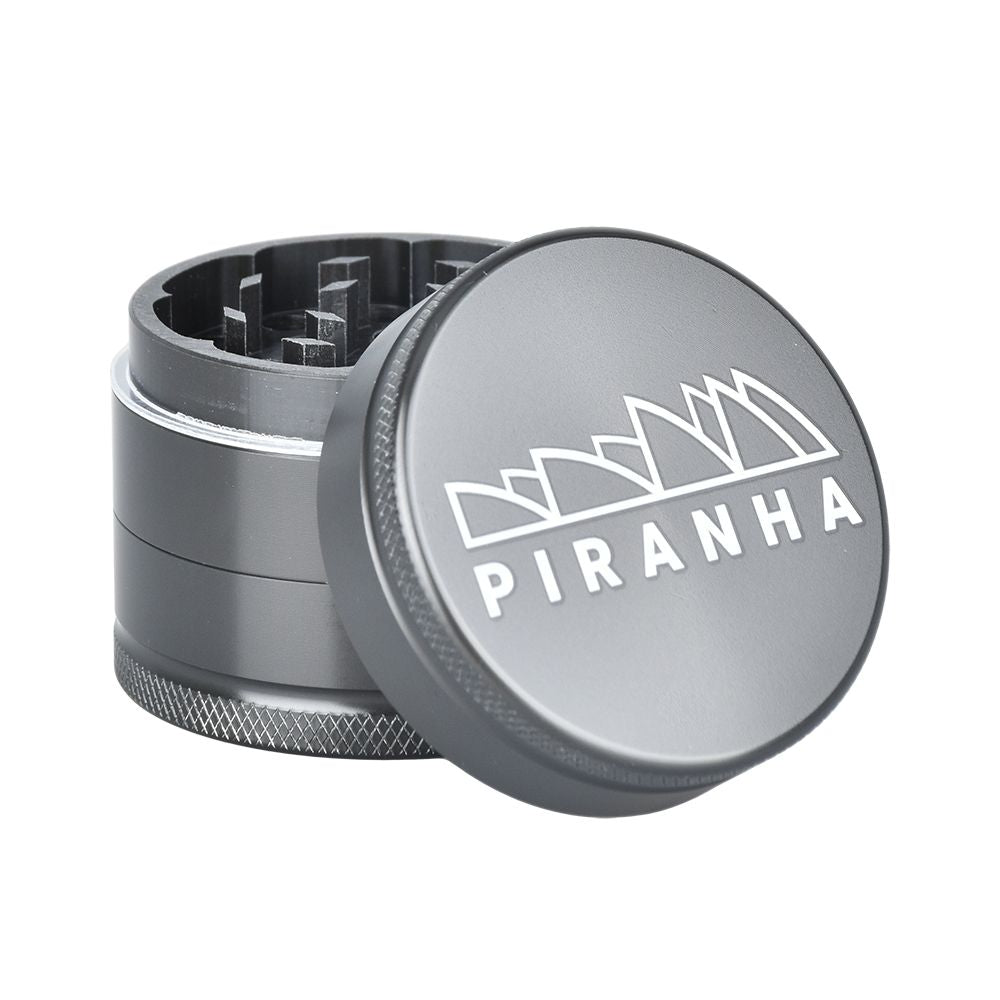 Piranha Grind-and-Store Aluminum Grinder | 3pc | 2" - Discreet Smoker