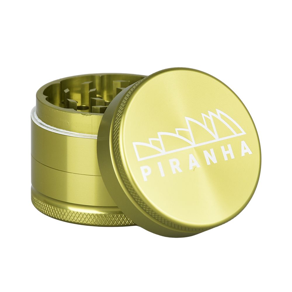Piranha Grind-and-Store Aluminum Grinder | 3pc | 2" - Discreet Smoker