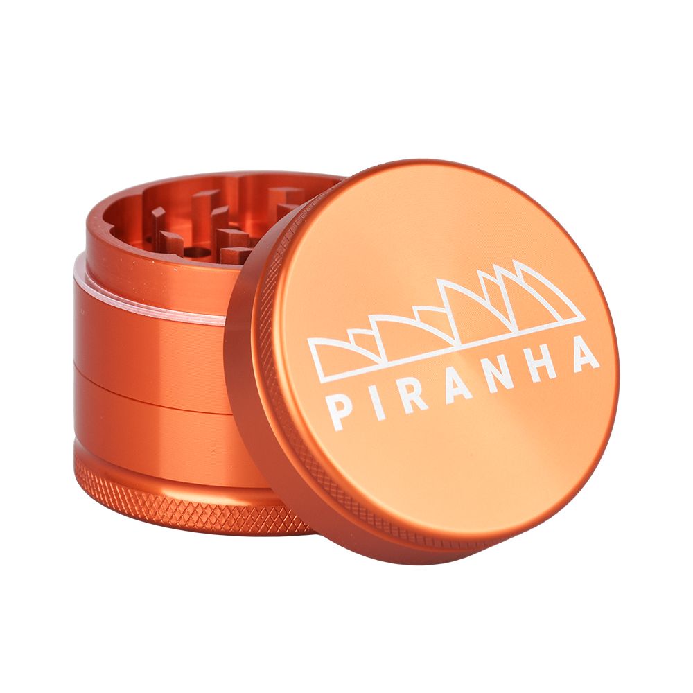 Piranha Grind-and-Store Aluminum Grinder | 3pc | 2" - Discreet Smoker