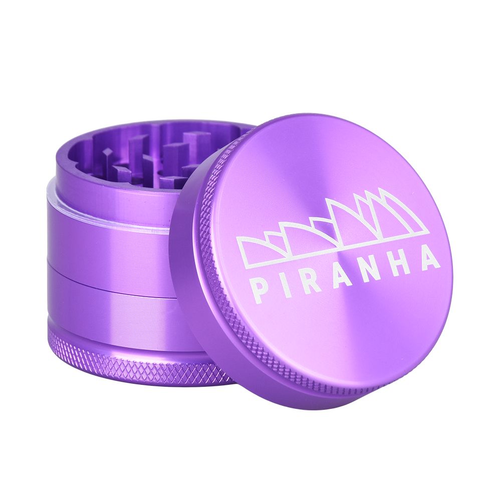 Piranha Grind-and-Store Aluminum Grinder | 3pc | 2" - Discreet Smoker
