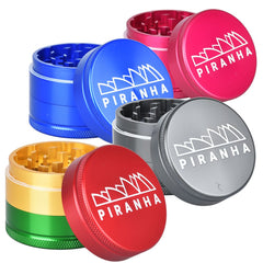 Piranha Grind-and-Store Aluminum Grinder | 3pc | 2" - Discreet Smoker