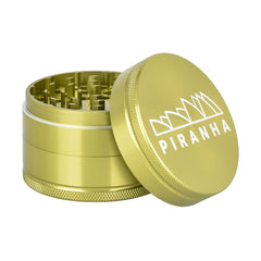 Piranha Grind-and-Store Aluminum Grinder | 3pc | 2.5" - Discreet Smoker