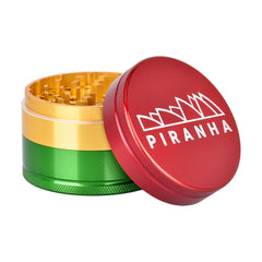 Piranha Grind-and-Store Aluminum Grinder | 3pc | 2.5" - Discreet Smoker